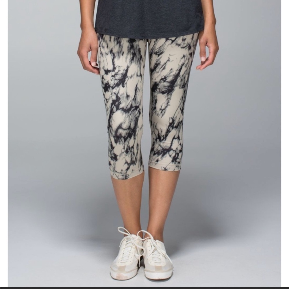 Lululemon Wunder Under Crop Marble Print